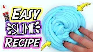 HOW TO MAKE SLIME For Beginners NO FAIL Easy DIY Slime Recipe [upl. by Nadnarb33]