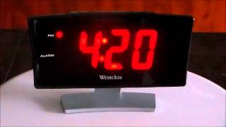 Westclox Curved Large Display Electric LED Digital Alarm Clock [upl. by Calan147]