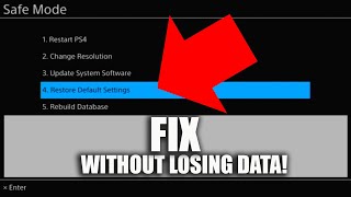 How to Restore PS4 to Factory Settings in Just Minutes  Safe Mode FIX [upl. by Ahsimrac]