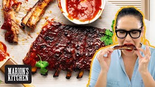 4ingredient Spicy Pork Ribs KoreanStyle  Marions Kitchen [upl. by Acirret]