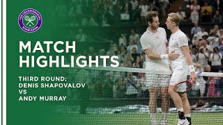 Andy Murray vs Denis Shapovalov  Third Round Highlights  Wimbledon 2021 [upl. by Atiras]