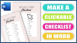 How to make a CLICKABLE CHECKLIST in Word  Microsoft Word tutorials [upl. by Noiwtna]