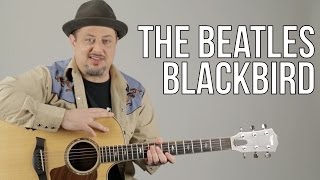 The Beatles Blackbird Acoustic Guitar Lesson  Tutorial [upl. by Rama874]