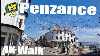 Penzance  Cornwall  England  Town Centre amp Harbour  4K Virtual Walk [upl. by Onavlis547]