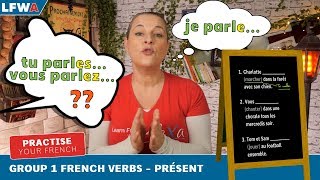 Practise your French Group 1 quotERquot Verbs  PRÉSENT [upl. by Mullac288]