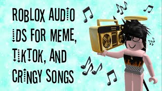 50 WORKING ROBLOX Audio IDs for Meme TikTok and Cringy Songs IDS IN DESCRIPTION [upl. by Akeihsal]