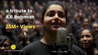 1000 AllGirl Choir pay tribute to AR Rahman at Bollywood Parks Dubai [upl. by Tasiana991]