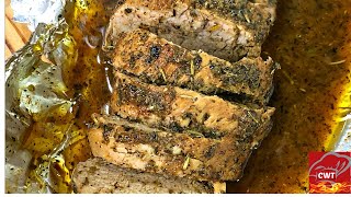 Butter Garlic And Herb Pork Tenderloin  Pork Tenderloin Recipe [upl. by Yleek332]