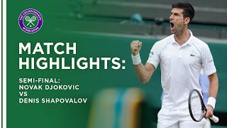 Novak Djokovic vs Denis Shapovalov  SemiFinal Highlights  Wimbledon 2021 [upl. by Euell192]