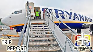 TRIP REPORT  RYANAIR  Blue LEDs in Old Cabin  London Stansted  Barcelona  Boeing 737 [upl. by Aser]