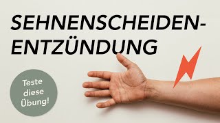 Sehnenscheidenentzündung  Mache diese Übung [upl. by Ulane]