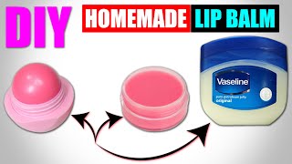 HOMEMADE LIP BALMHOW TO MAKE LIP BALM WITH VASELINEHOW TO MAKE LIP BALM AT HOMEDIY LIP GLOSS EASY [upl. by Aenyl63]