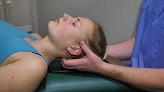 Osteopathic Technique Demo  SubOccipital Release Craniosacral Therapy [upl. by Gwenni]