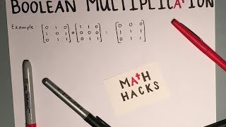 Boolean Matrix Multiplication Easy to Follow Example [upl. by Tneicniv]