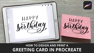 How to Design and Print Greeting Cards in Procreate  PROCREATE CARD TUTORIAL procreatetutorial [upl. by Halsey]