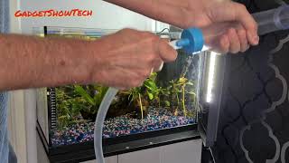 How to use Gravel Cleaner Siphon Vacuum in Fish Tank Aquarium [upl. by Llertrac198]