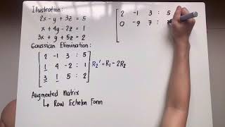 Solving System of Linear Equations Gaussian Elimination [upl. by Ailemor]