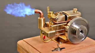 Self Unboxing Steampunk Engine  Mini 4Stroke Engine [upl. by Mitzl]