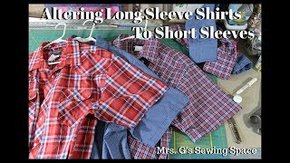 Altering Long Sleeves into Short Sleeves  TUTORIAL [upl. by Tullius299]