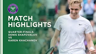 Denis Shapovalov vs Karen Khachanov  QuarterFinal Highlights  Wimbledon 2021 [upl. by Nosille]