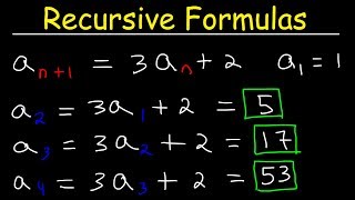 Recursive Formulas For Sequences [upl. by Atnauqahs]