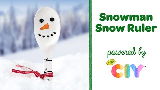 DIY Snow Measuring Stick Snowman Craft for Kids  Crayola CIY [upl. by Nyraa746]