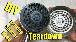 How to Take Apart  Disassemble Leaking Shower Head by Waterpik [upl. by Yoreel]