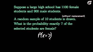 An Introduction to the Hypergeometric Distribution [upl. by Roede]