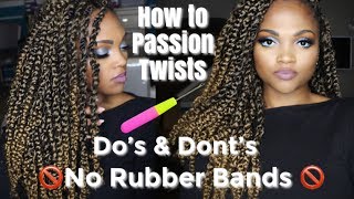 How to Passion Twists  Crochet Without Rubber Bands VandyVanity [upl. by Nonad]