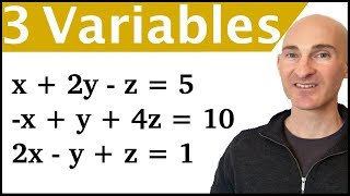 Elimination 3 Variables 3 Equations [upl. by Rimidalg]