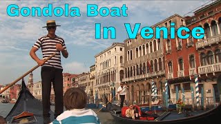 How To Steer A Gondola Boat In Venice  Explore Venice Italy With Kids [upl. by Dragde14]