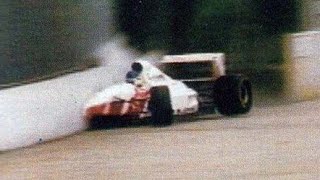 Michele Alboreto Imola Crash VERY RARE Imola 1991 Tamburello [upl. by Eivod469]