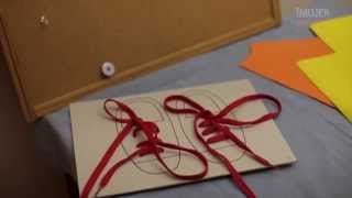 Manualidad para aprender a atarse los cordones [upl. by Krucik]