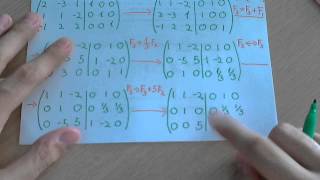 Matriz inversa método Gauss  Jordan [upl. by Atteynad594]