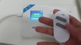 Kerui W18 alarm system how to set Stay arming zone SOS zone [upl. by Hteik823]