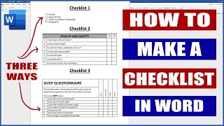 How to Make a Checklist in Word  Microsoft Word Tutorials [upl. by Antoine]