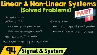 Linear and NonLinear Systems Solved Problems  Part 1 [upl. by Holey305]