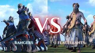 WARHAMMER III Total War  Rangers VS Flagellants [upl. by Ruscher]