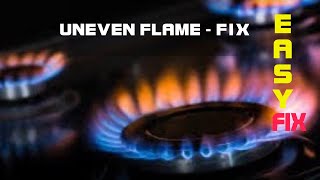 ✨ GAS STOVE BURNER  UNEVEN FLAME  QUICK FIX ✨ [upl. by Ardnuahc]