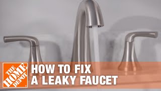 How to Fix a Leaky Faucet  The Home Depot [upl. by Rogerio598]