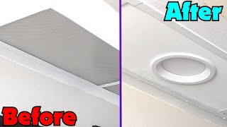 Recessed Bathroom Florescent Light Box Makeover CHEAP and EASY [upl. by Harimas]