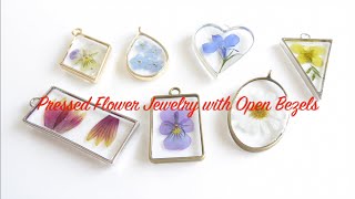 How to Make Pressed Flower Jewelry with Open Bezels [upl. by Herrington955]