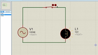 Proteus for beginners turorial3  Creating an AC Circuit [upl. by Woodie735]