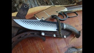 Knife build Bowie from Rasp and Antler [upl. by Ydieh527]