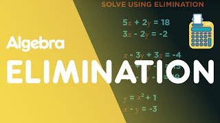 Simultaneous Equations By Elimination  Algebra  Maths  FuseSchool [upl. by Tenaej]