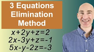 Solving Systems of 3 Equations Elimination [upl. by Isteb]