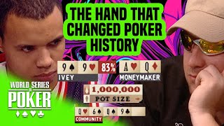 Chris Moneymaker’s Historic Cooler Against Phil Ivey  2003 WSOP Main Event [upl. by Ainitsirc]