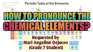 HOW TO PRONOUNCE THE 118 ELEMENTS IN PERIODIC TABLE  Teacher Maureen [upl. by Ainex]