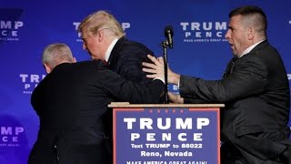 Donald Trump rushed off stage during rally in Nevada [upl. by Amelina]