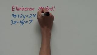 Elimination Method  Simultaneous Equations [upl. by Ellehcram]